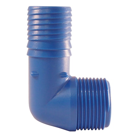 Apollo 1 in. Polypropylene Blue Twister Insert 90-Degree x MPT Elbow ABTME1